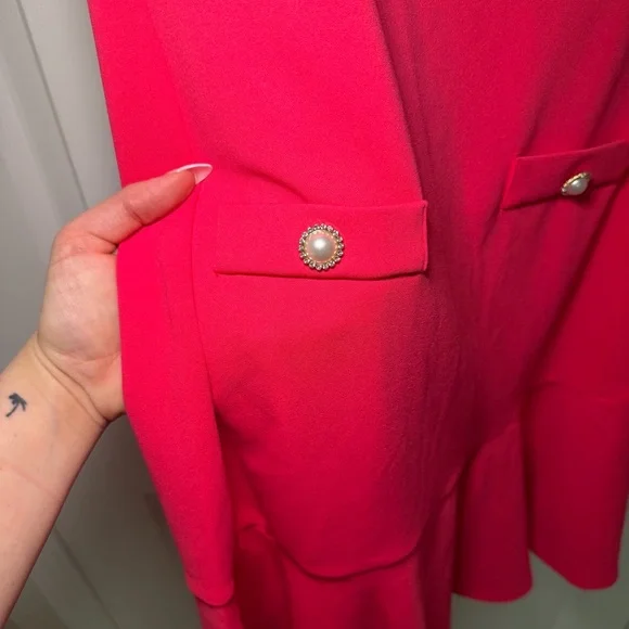 Karl Lagerfeld Vibrant Pink Mini Dress - Picture 6 of 9